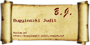 Bugyinszki Judit névjegykártya